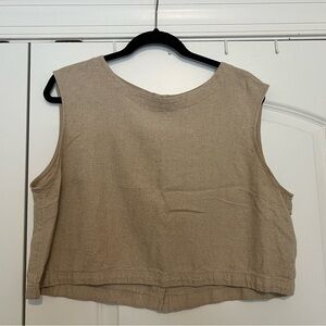 a new day Tan Sleeveless Crop Top